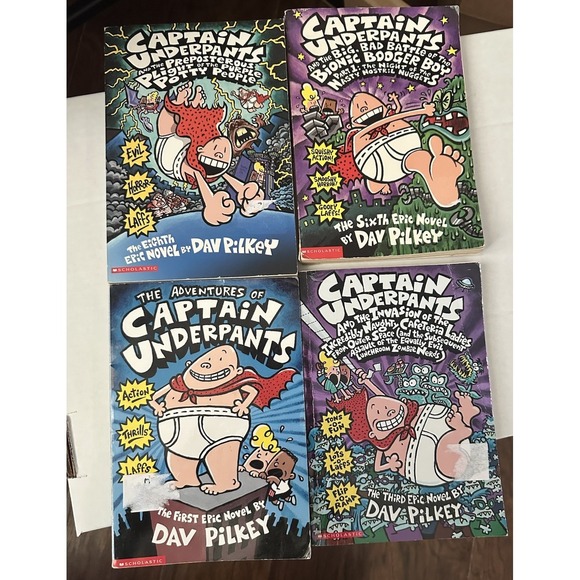 Other - Lot of 4 Captain Underpants Books by Dav Pilkey